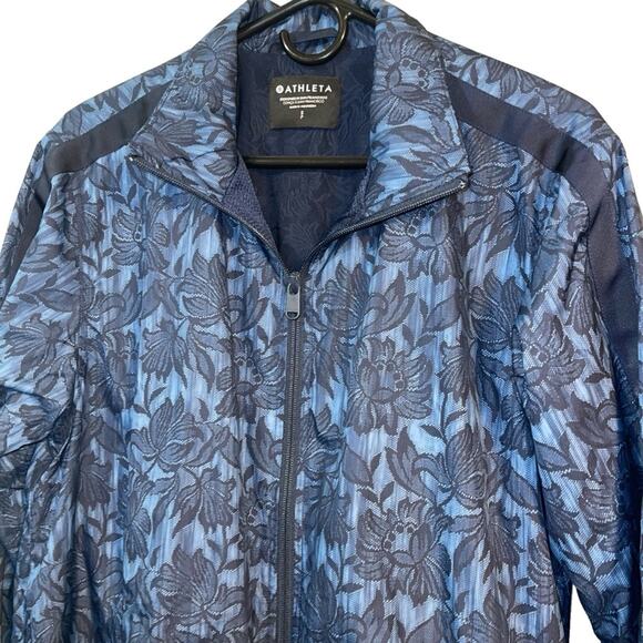 Athleta Sightseer Lace Jacket Blue Size Small - Picture 4 of 13